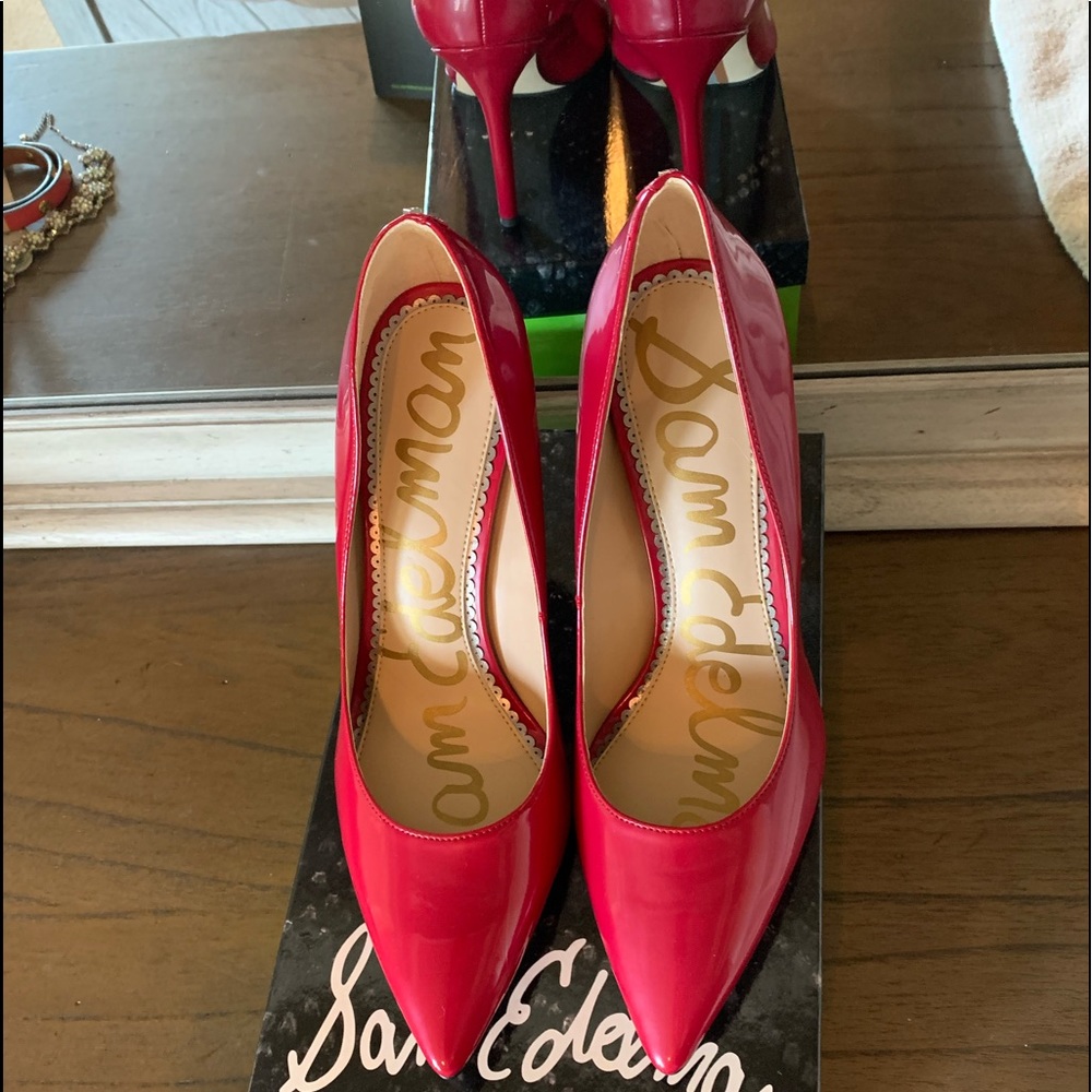 Sam Edelman Red Patent Heels